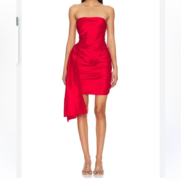 Bardot Vibrant Red Strapless Dress - Picture 3 of 7